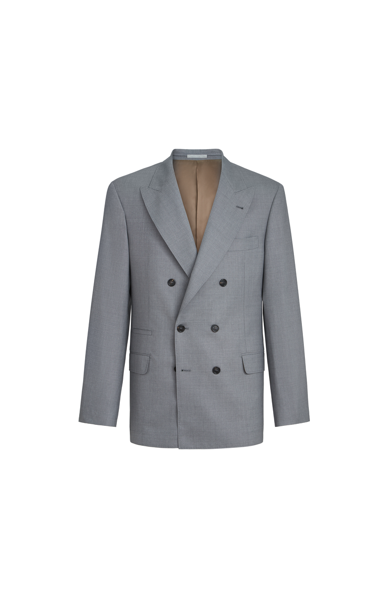 Brunello Cucinelli Hopsack blazer, Main, color, Grey