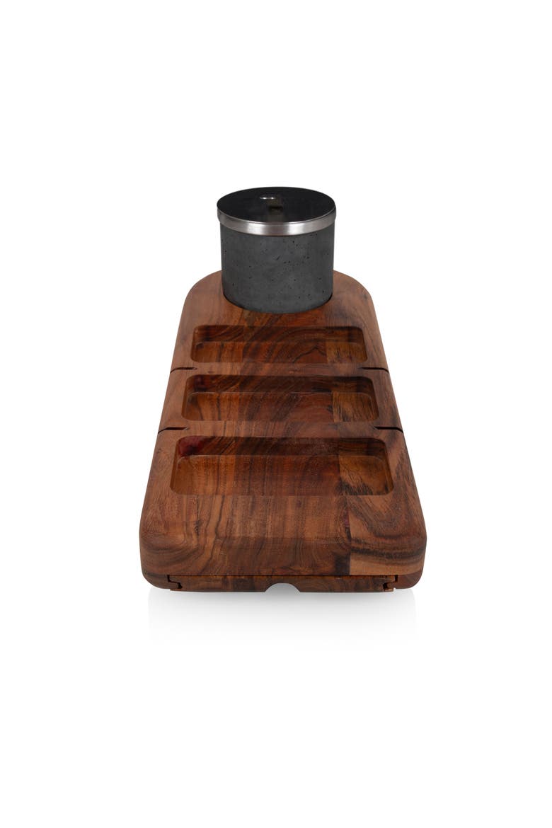 Dolce S'mores Kit with Tabletop Fire Pit, Alternate, color, Acacia Wood