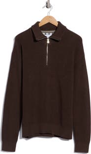 DENIM AND FLOWER True Long Sleeve Quarter-Zip Sweater