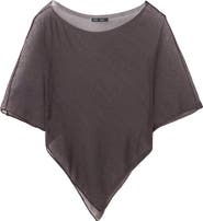 MANGO Crystal Encrusted Sheer Poncho