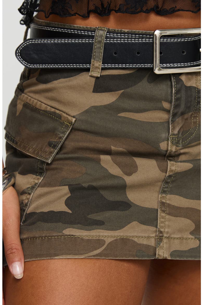 Zakai Denim Cargo Miniskirt, Alternate, color, DARK GREEN