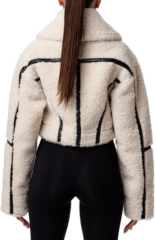 Naked Wardrobe Reversible Faux Shearling Jacket In Multi