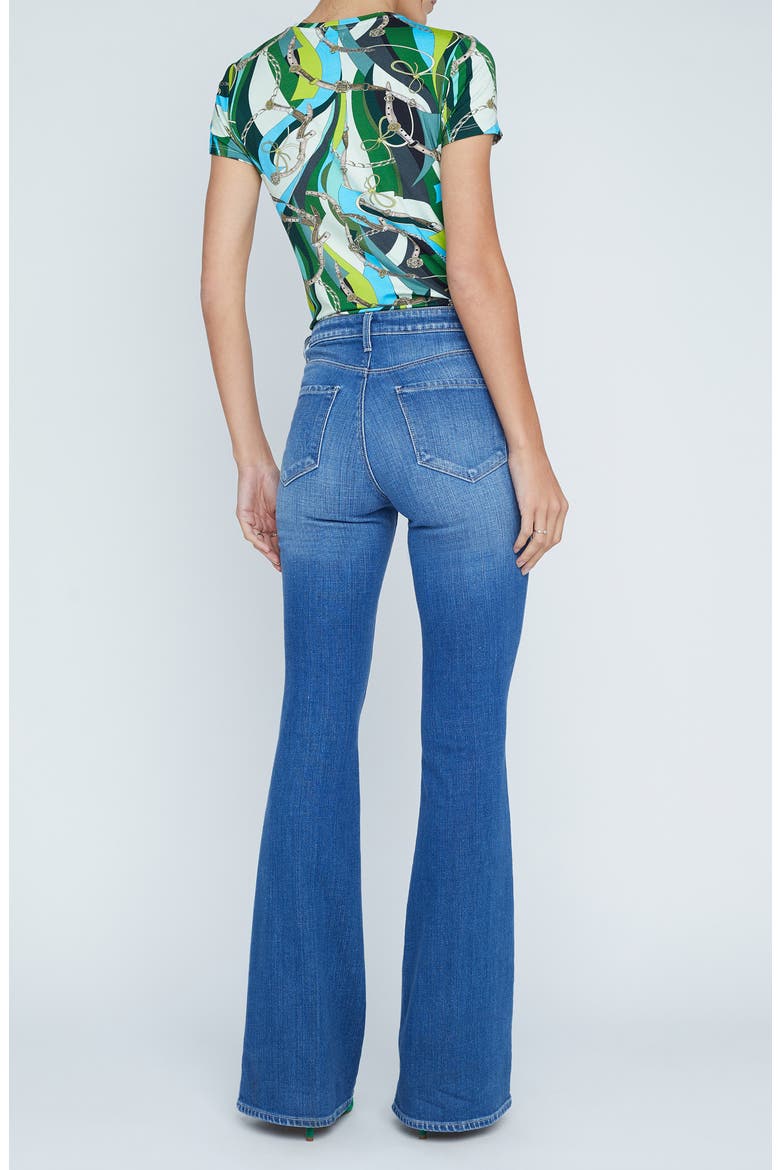 Bell High Waist Flare Jeans, Alternate, color, AUTHENTIQUE