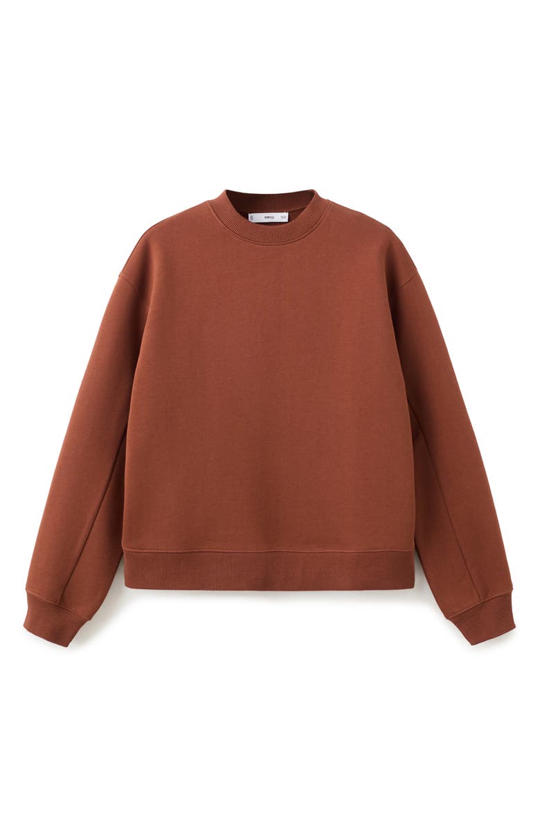 MANGO Cotton Sweatshirt, Alternate, color, Russet