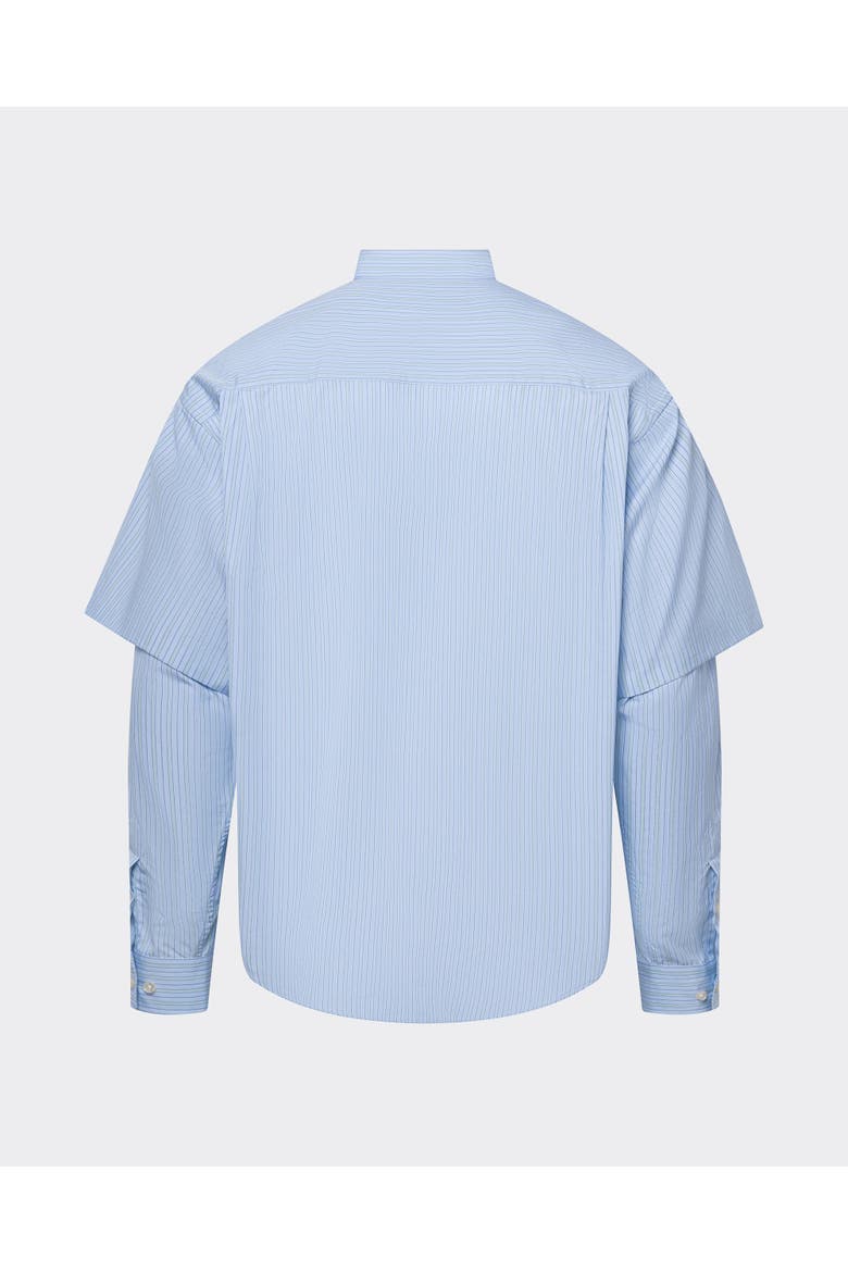 Double Sleeve Button Down Shirt, Alternate, color, Peacock