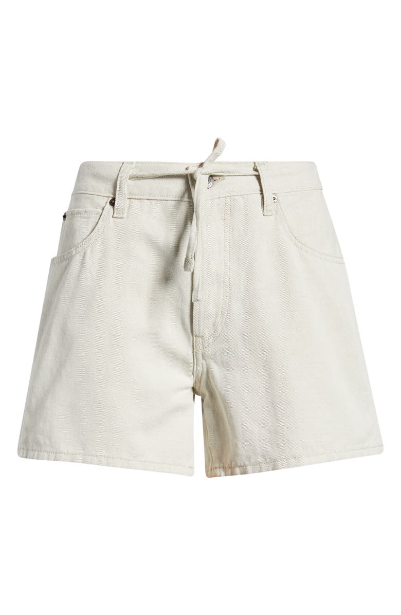 FRAME The Off Duty Drawstring Cotton & Linen Shorts, Alternate, color, Natural Ecru