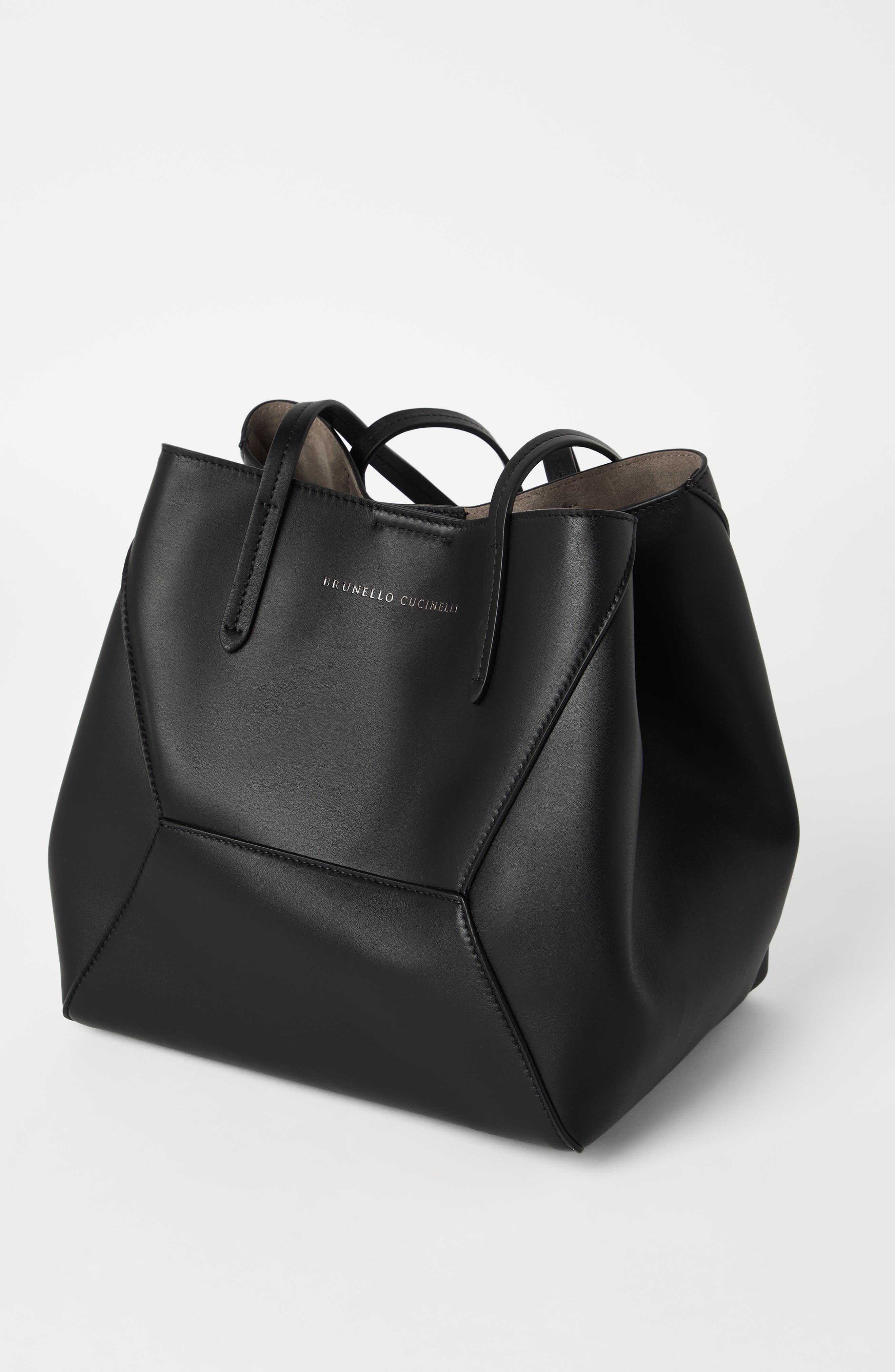 Brunello Cucinelli Small calfskin BC Duo bag, Alternate, color, 