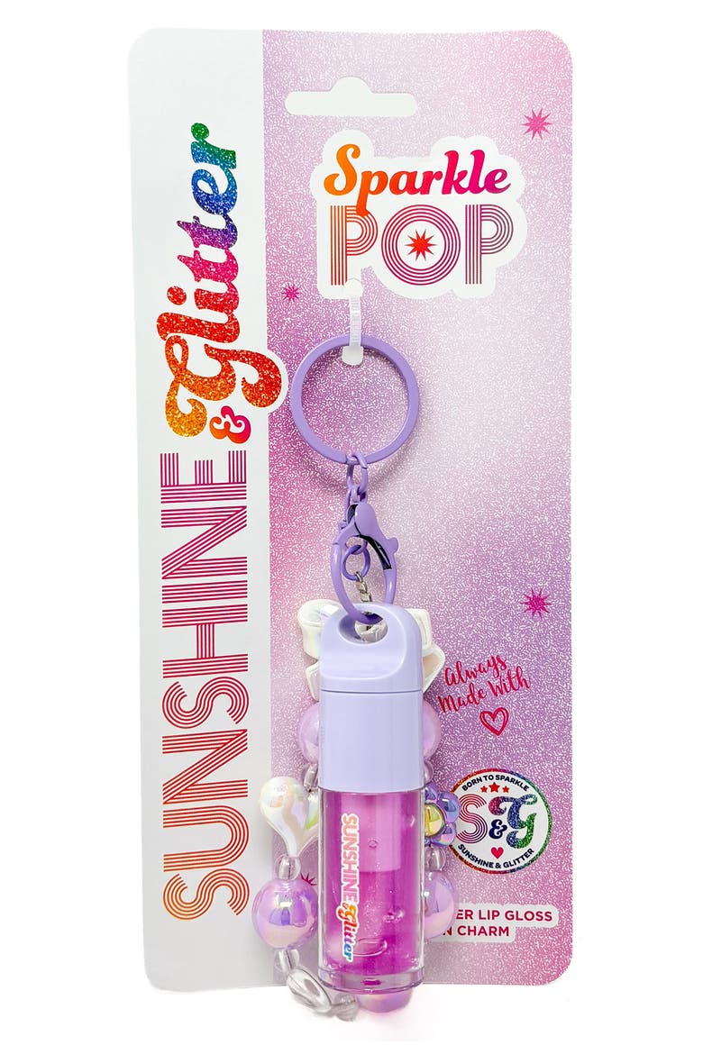 Purple Shimmer POP Lip Gloss Bag Charm, Alternate, color, PURPLE