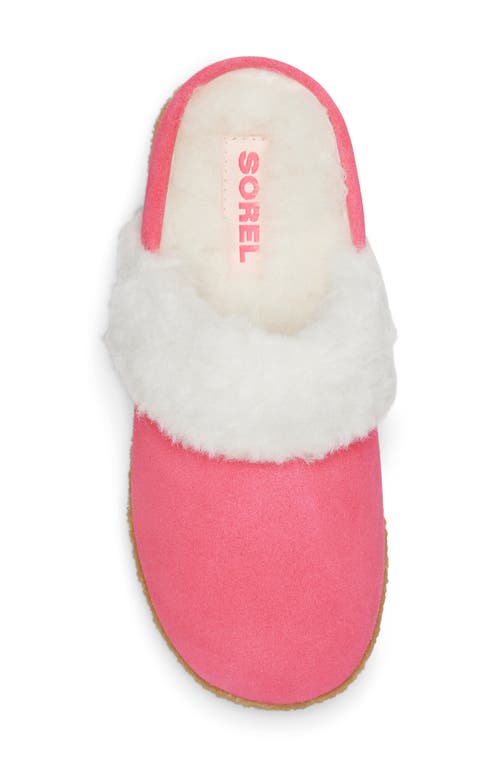 Sorel Kids' Nakiska Ii Faux Fur Slide Slipper In Pink