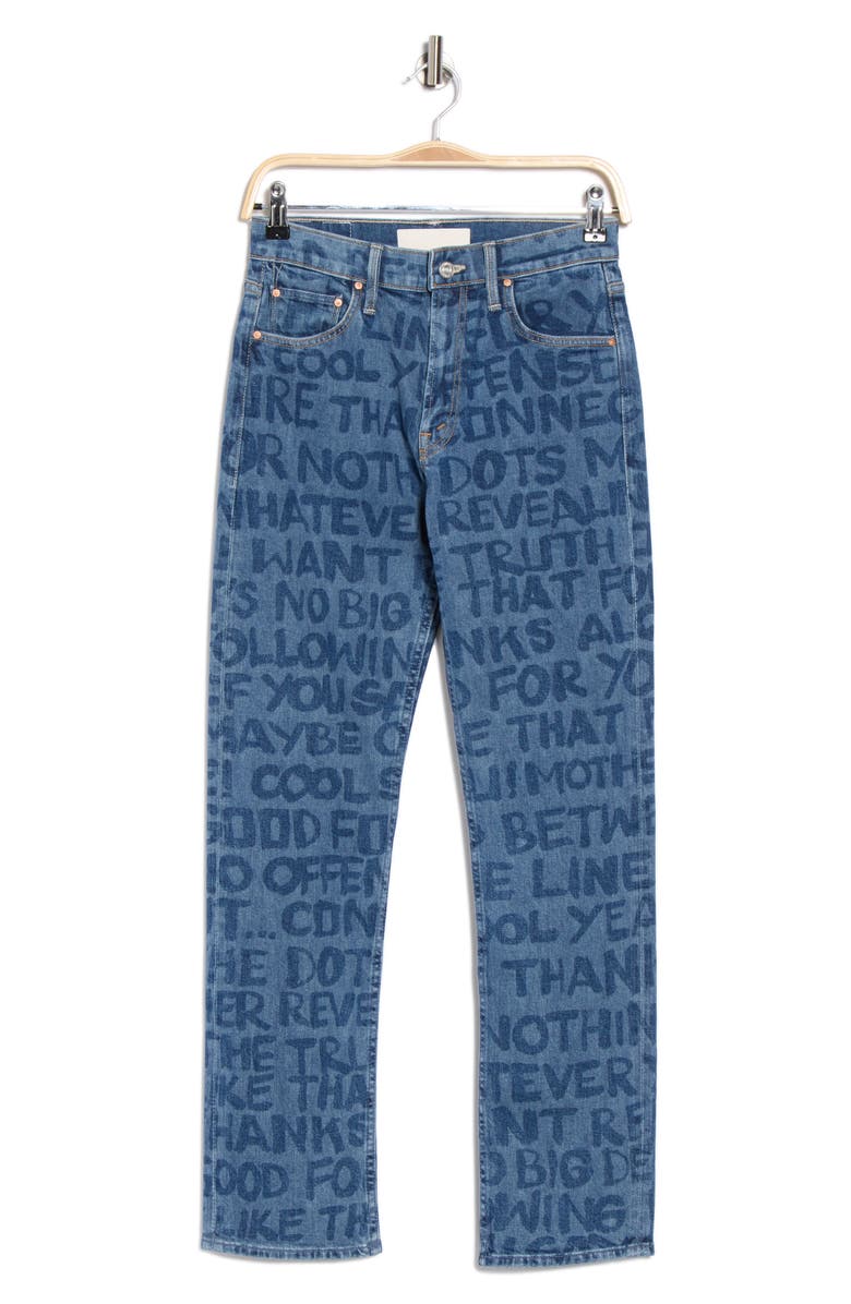 MOTHER The Smarty Pants Skimp High Waist Straight Leg Jeans, Alternate, color, I Blame Myself Really