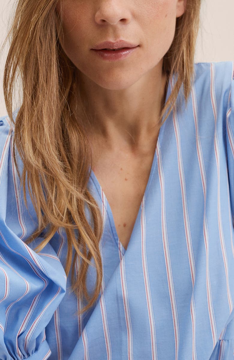 MANGO Stripe Cotton Midi Dress, Alternate, color,