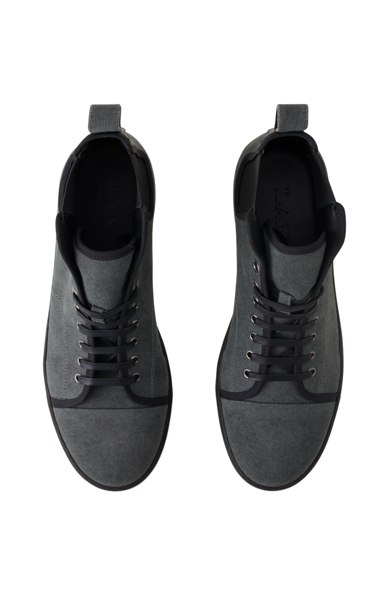 Lanvin Dbb1 High Top Canvas Sneakers, Alternate, color, Black/Anthracite