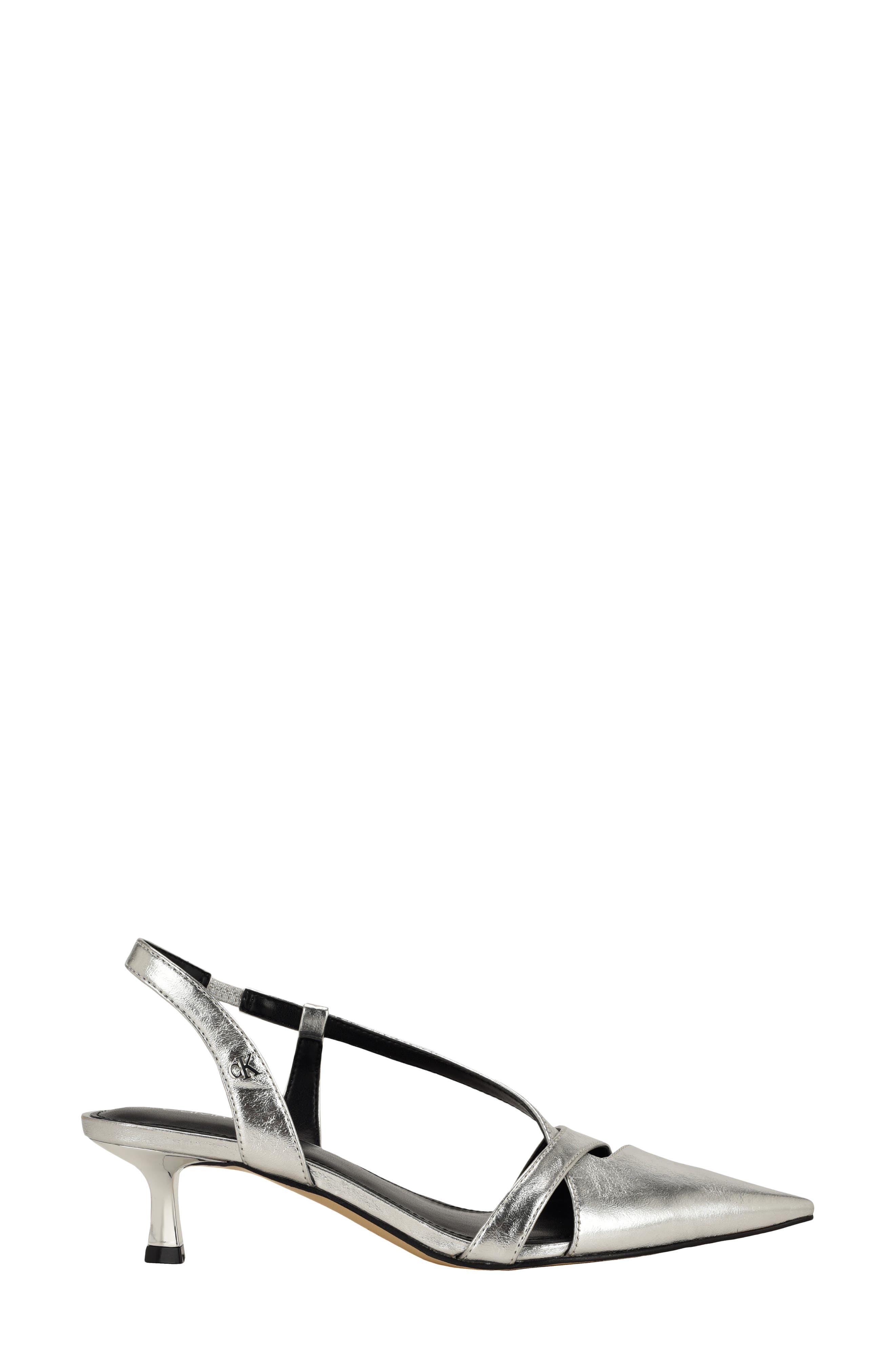Calvin Klein Arlanna Slingback Pointed Toe Kitten Heel Pump, Alternate, color, 