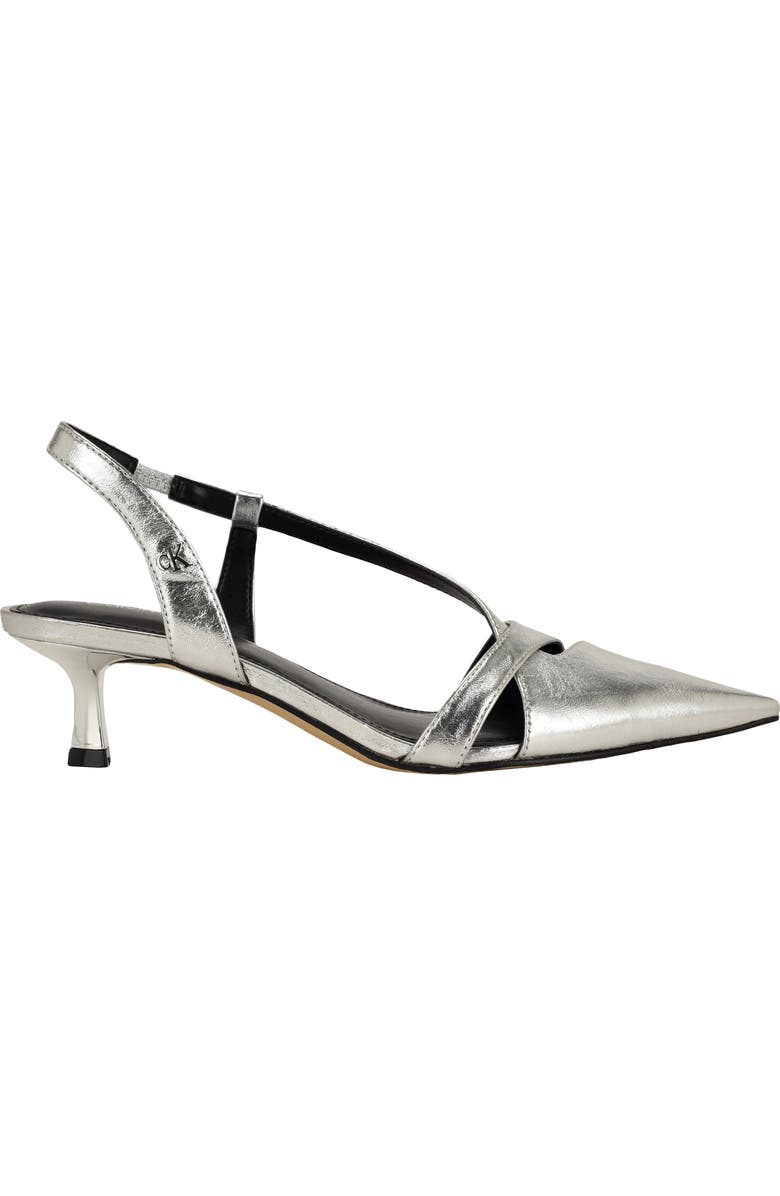 Calvin Klein Arlanna Slingback Pointed Toe Kitten Heel Pump, Alternate, color,