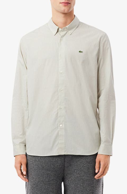 Stripe Cotton Button-Down Shirt