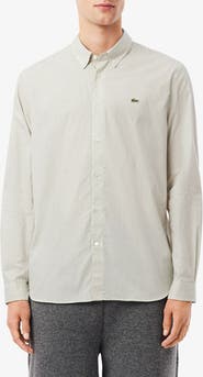Lacoste Stripe Cotton Button-Down Shirt