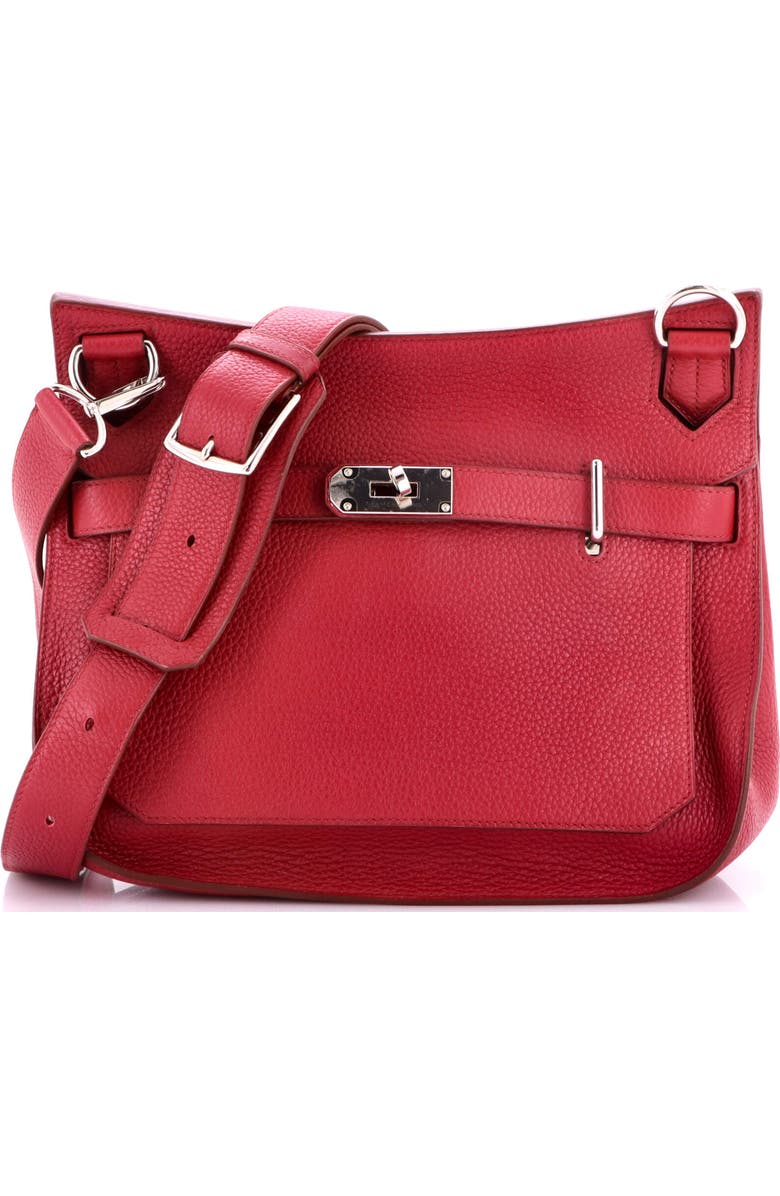Pre-Owned Hermes Jypsiere Bag Clemence 31, Main, color, Rubis