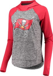 G-III 4HER BY CARL BANKS Women's G-III 4Her by Carl Banks Heathered Gray/Red Tampa Bay Buccaneers Championship Ring Pullover Hoodie
