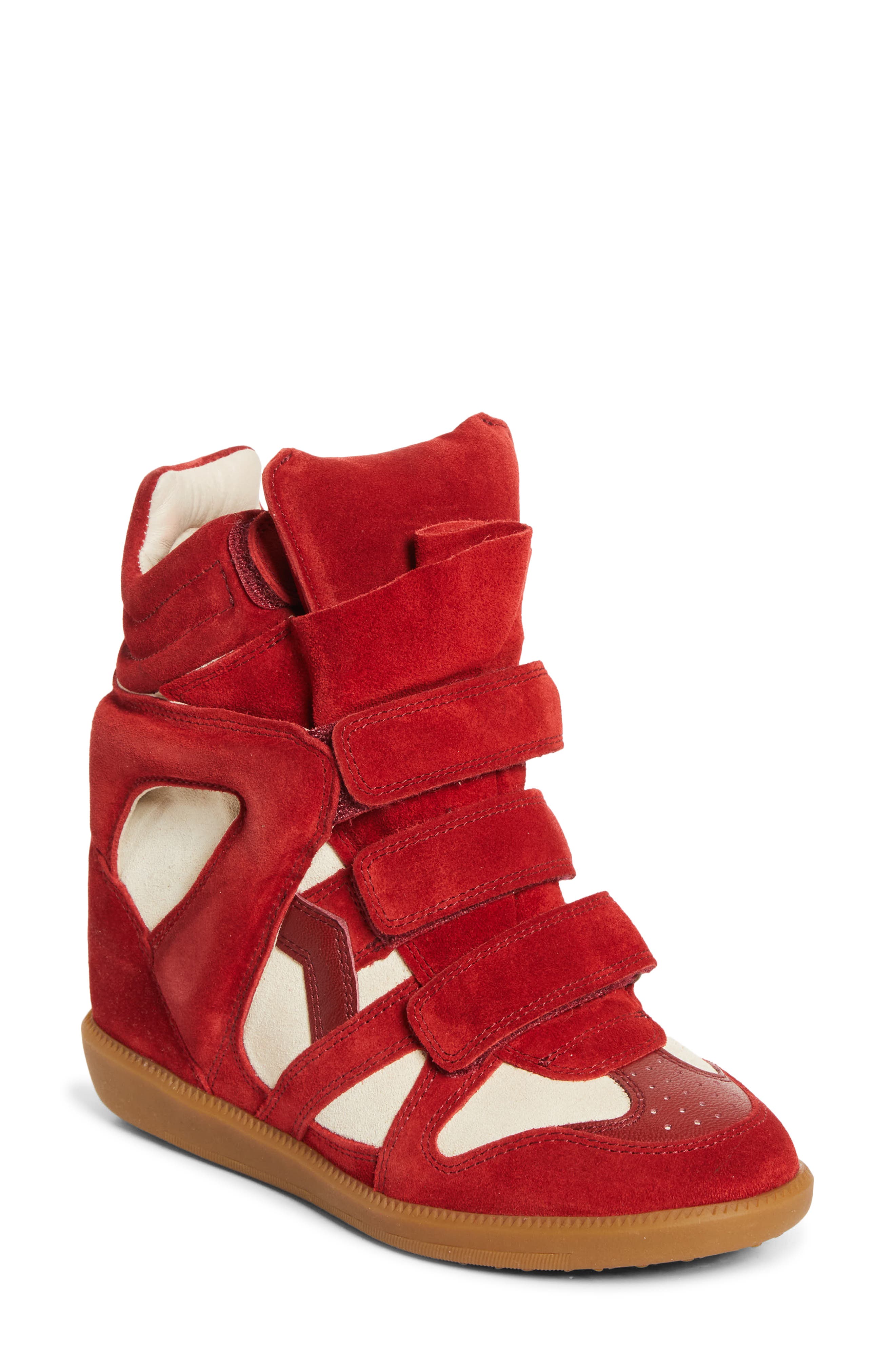 Isabel Marant Bekett Hidden Wedge High Top Sneaker, Main, color, 