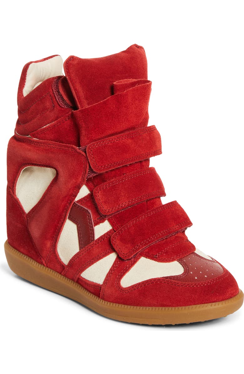 Isabel Marant Bekett Hidden Wedge High Top Sneaker, Main, color,