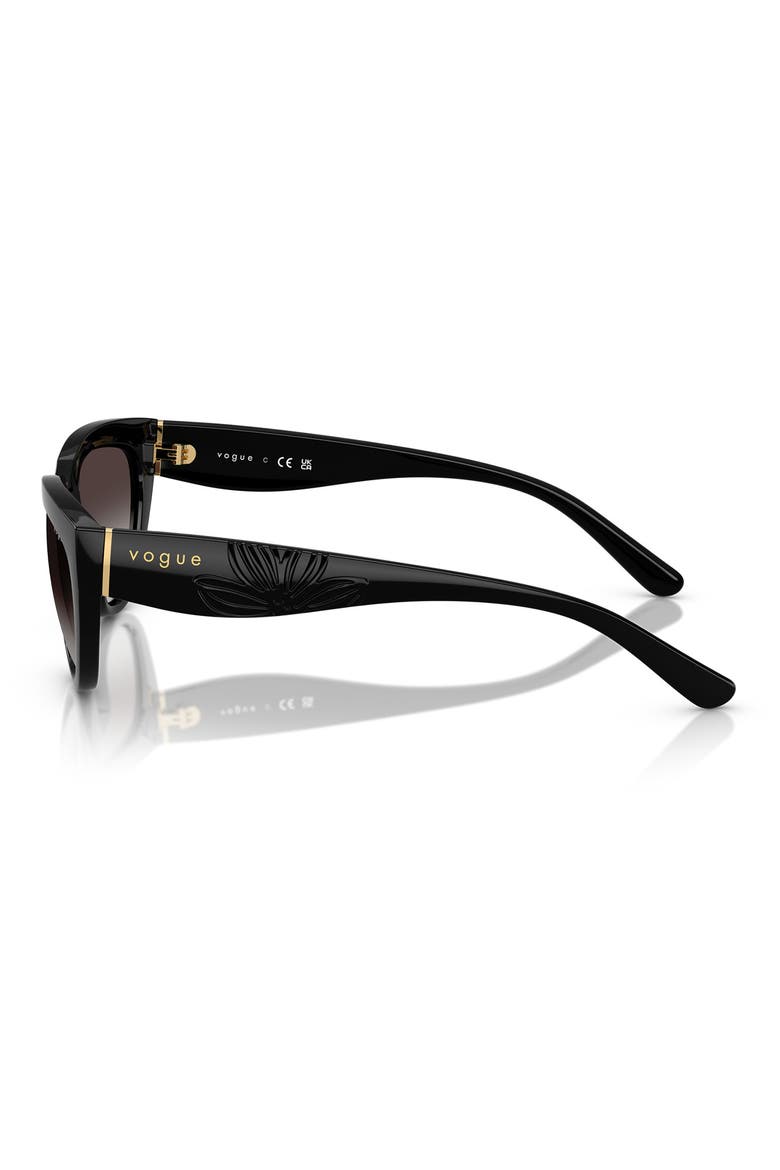 54mm Irregular Sunglasses, Alternate, color, BLACK