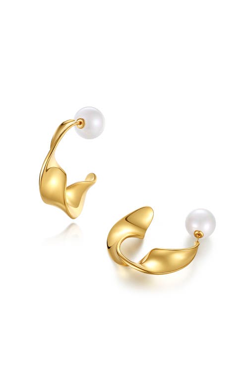 Classicharms Chunky Wave Hoop Earrings In Gold