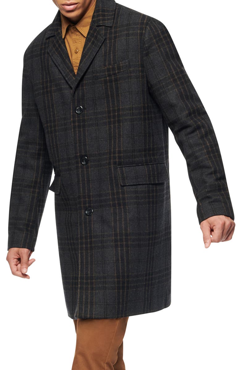 Marc New York Willemstad Plaid Peacoat, Main, color,
