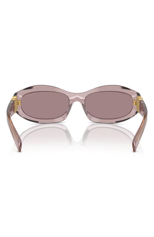 Miu Miu 61mm Oval Sunglasses In Brown