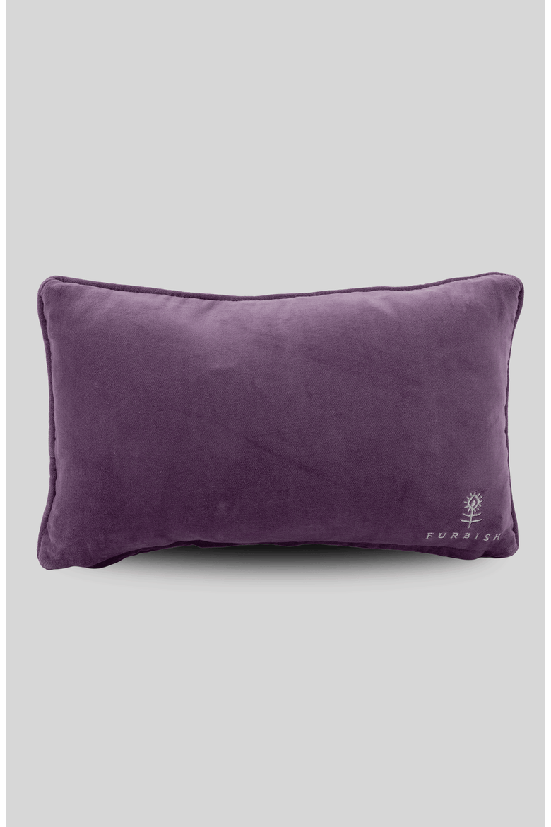 No Tricks Needlepoint Pillow, Alternate, color, Purple