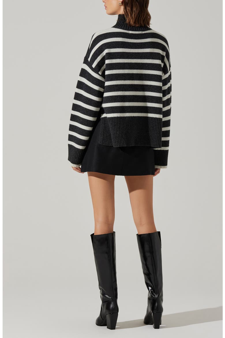 Sophea Stripe Sweater, Alternate, color, CHARCOAL CREAM