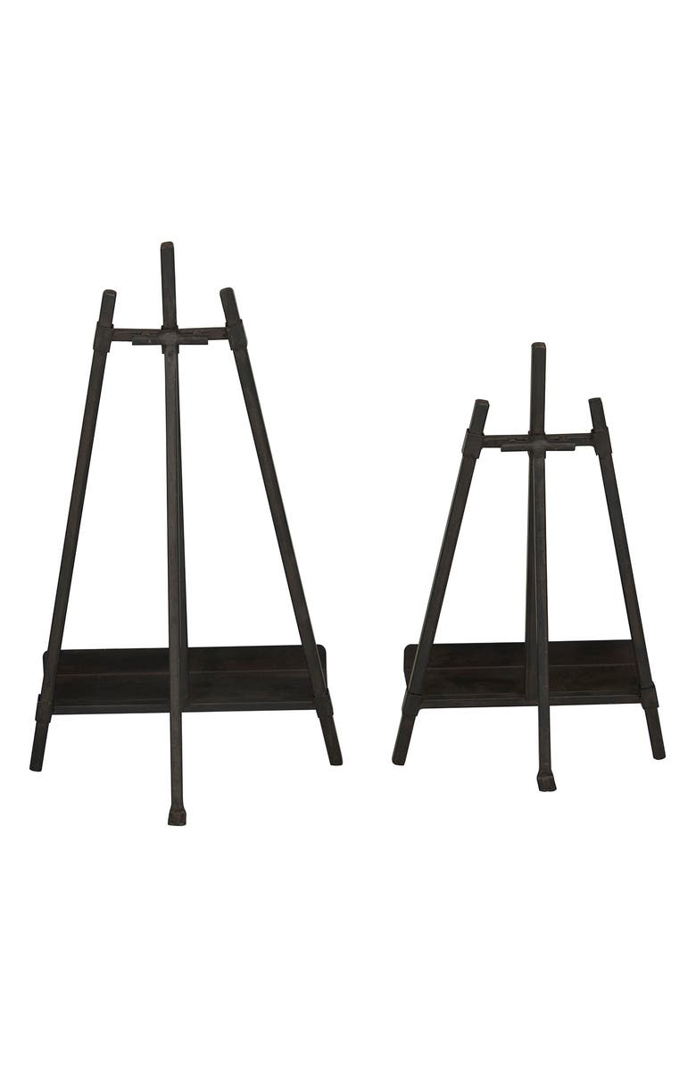 SONOMA SAGE HOME Black Metal Traditional Easel with Foldable Stand - Set of 2, Alternate, color, Black