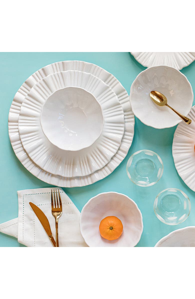 VIETRI Bari Small Round Platter, Alternate, color, White