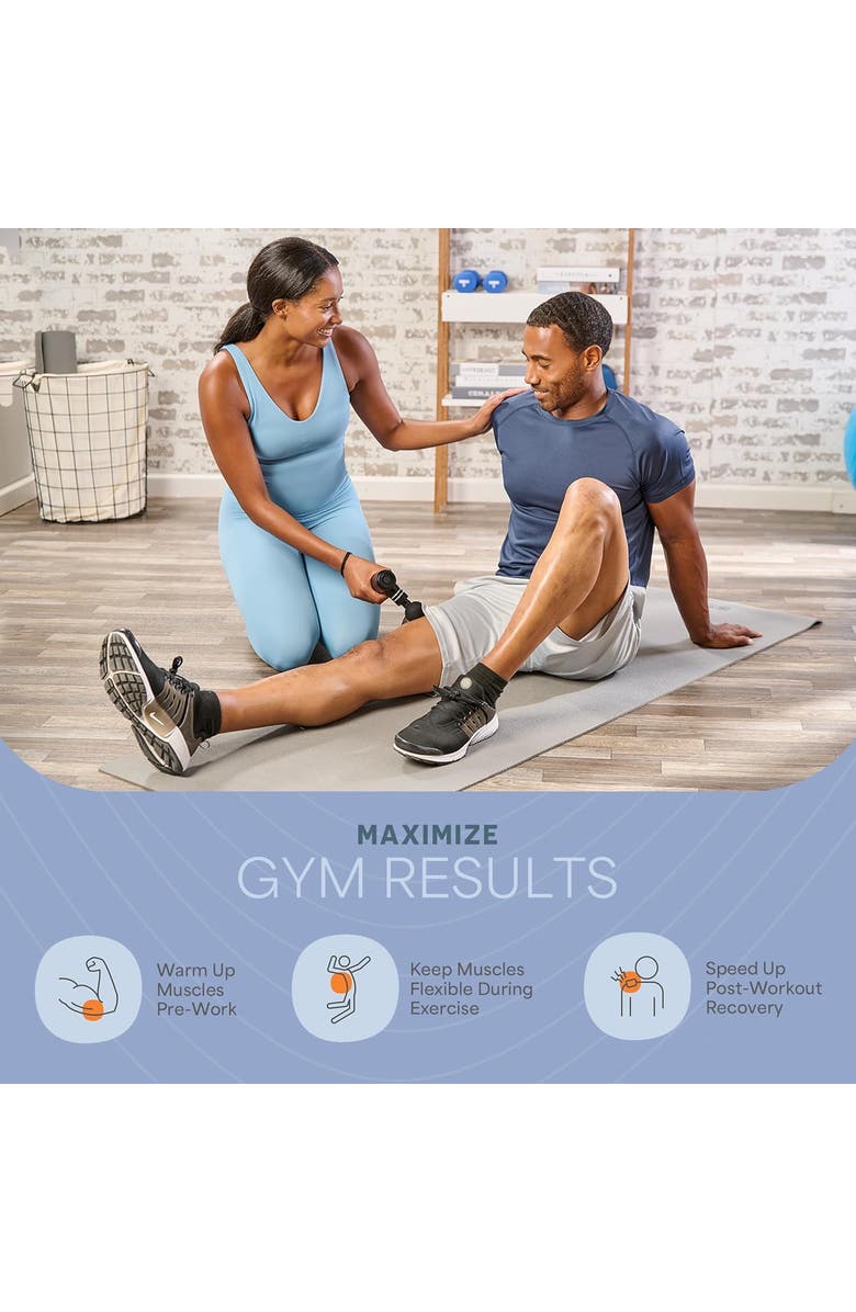 Lifepro DynaMini Percussion Massage Gun Deep Tissue Portable Handheld Massager Gun, Alternate, color, Black