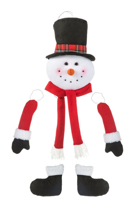 Christmas Fabric Santa & Snowman Jumbo Ornament Set
