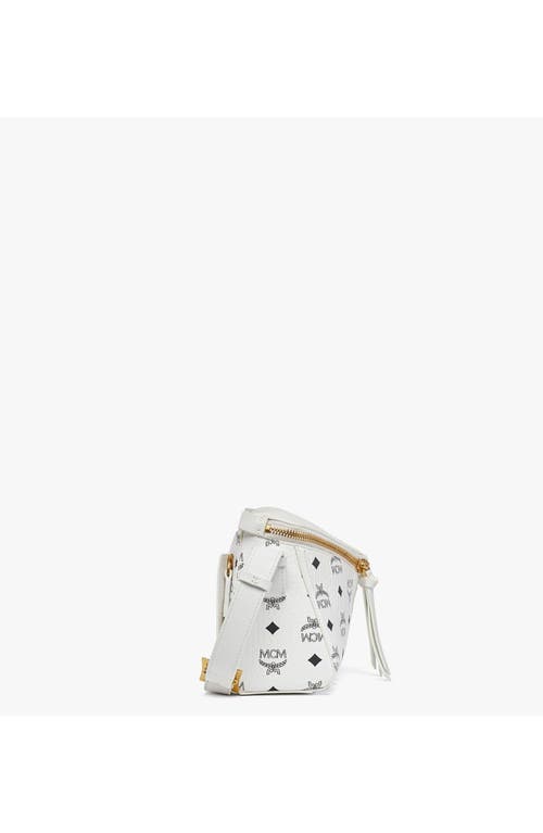 Mcm Diamant 3d Shoulder Bag In White