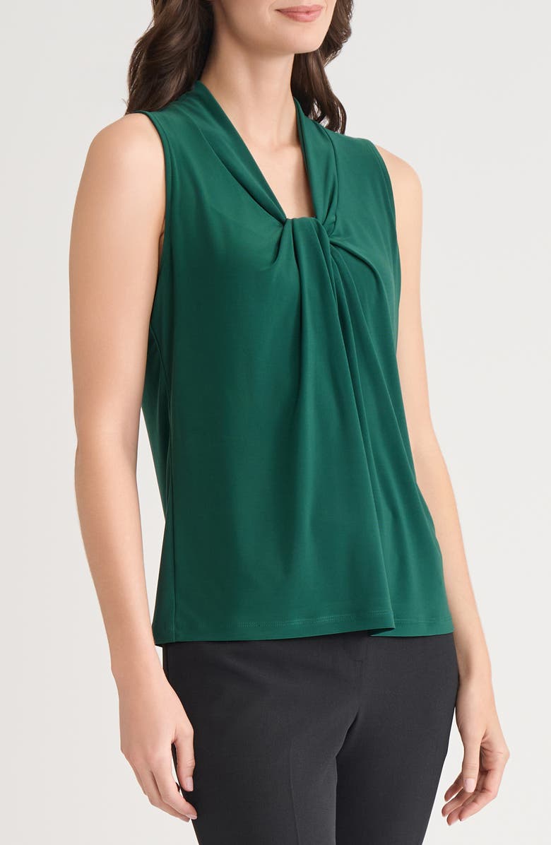 KASPER Knot Front Sleeveless Top, Alternate, color, Evergreen