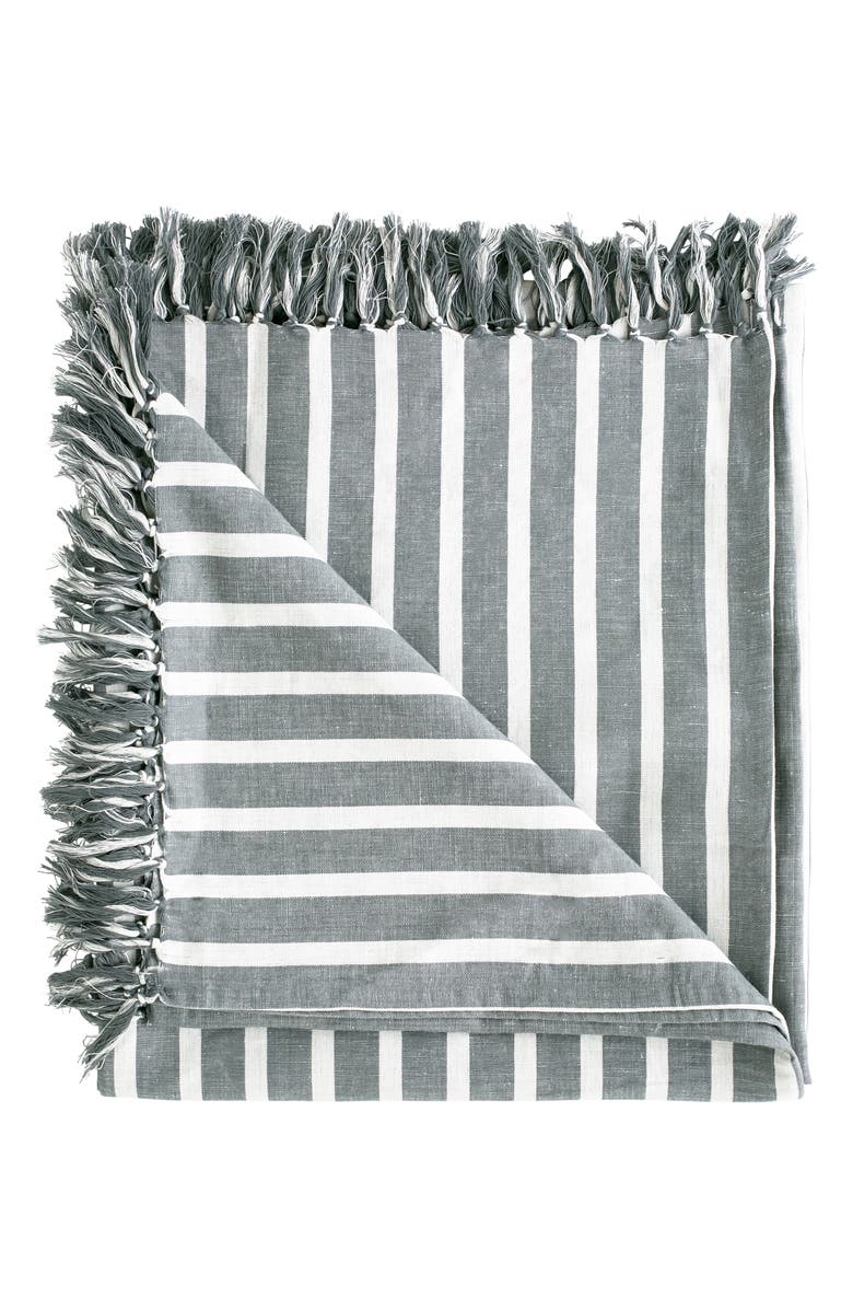 Eadie Lifestyle Coitier Linen & Cotton Throw Blanket, Main, color,