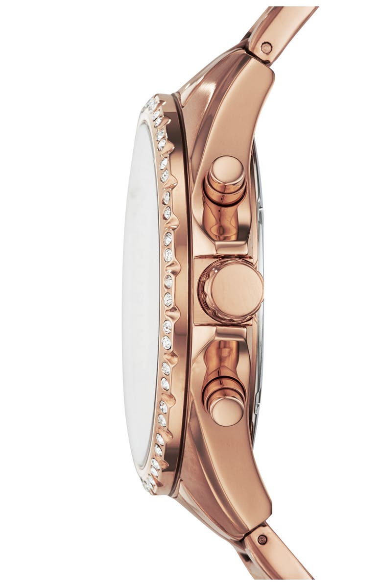 Fossil Women's Modern Courier Chronograph Rose Gold-Tone Stainless Steel Watch, 40mm, Alternate, color,