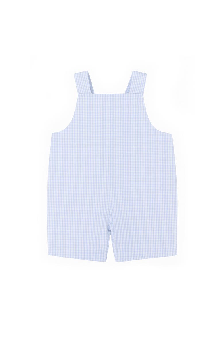 Check Seersucker Shortall with Golf Cart, Alternate, color, Blue/White