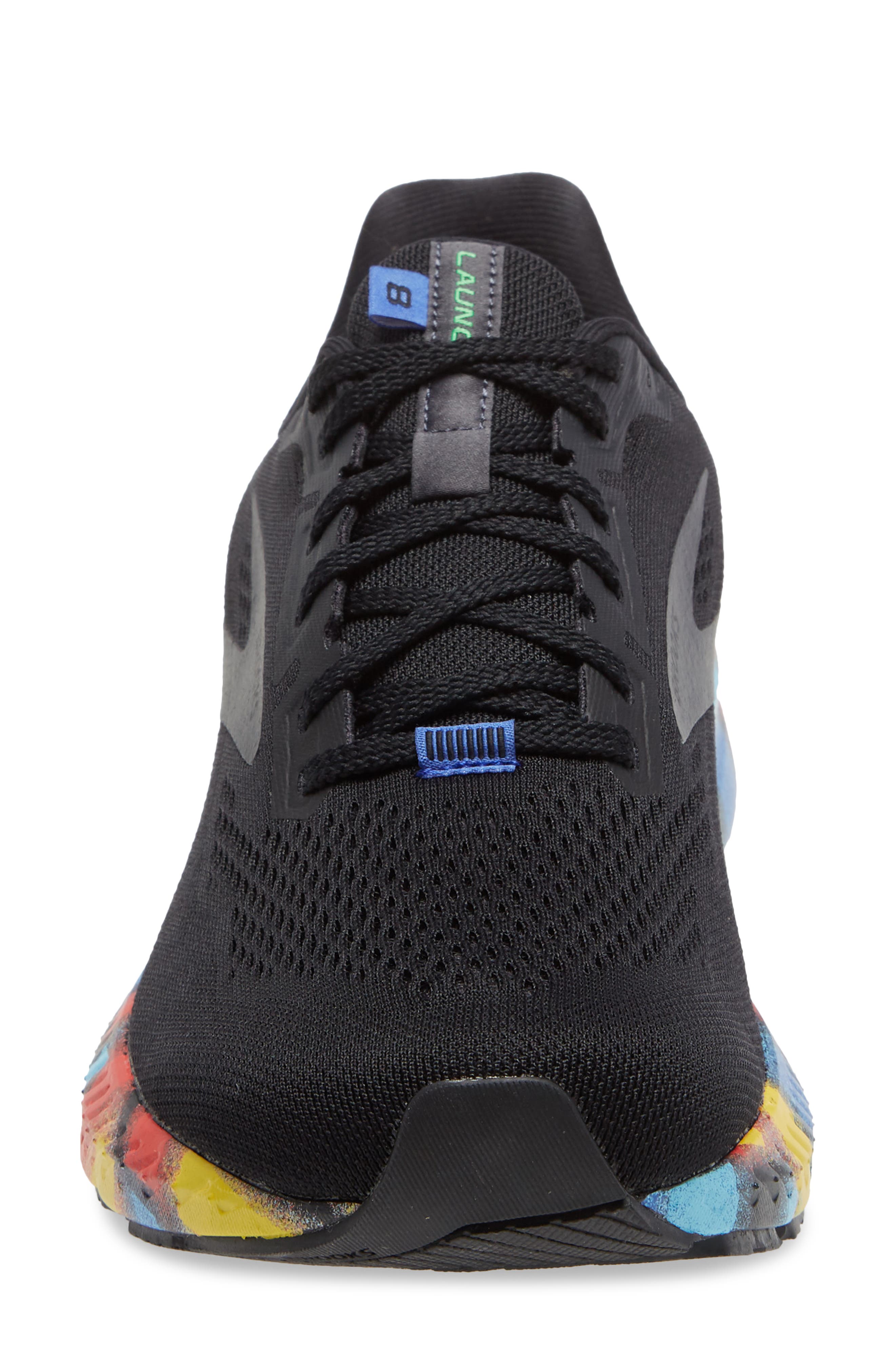 Launch 8 Running Shoe, Alternate, color, BLACK/ RED/ BLUE
