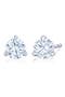 Round Brilliant Cut Diamond & Platinum Stud Earrings - 1.20ct.