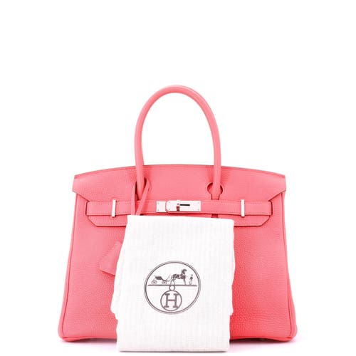 Pre-owned Hermes Hermes Birkin Handbag Pink Togo With Palladium Hardware 30