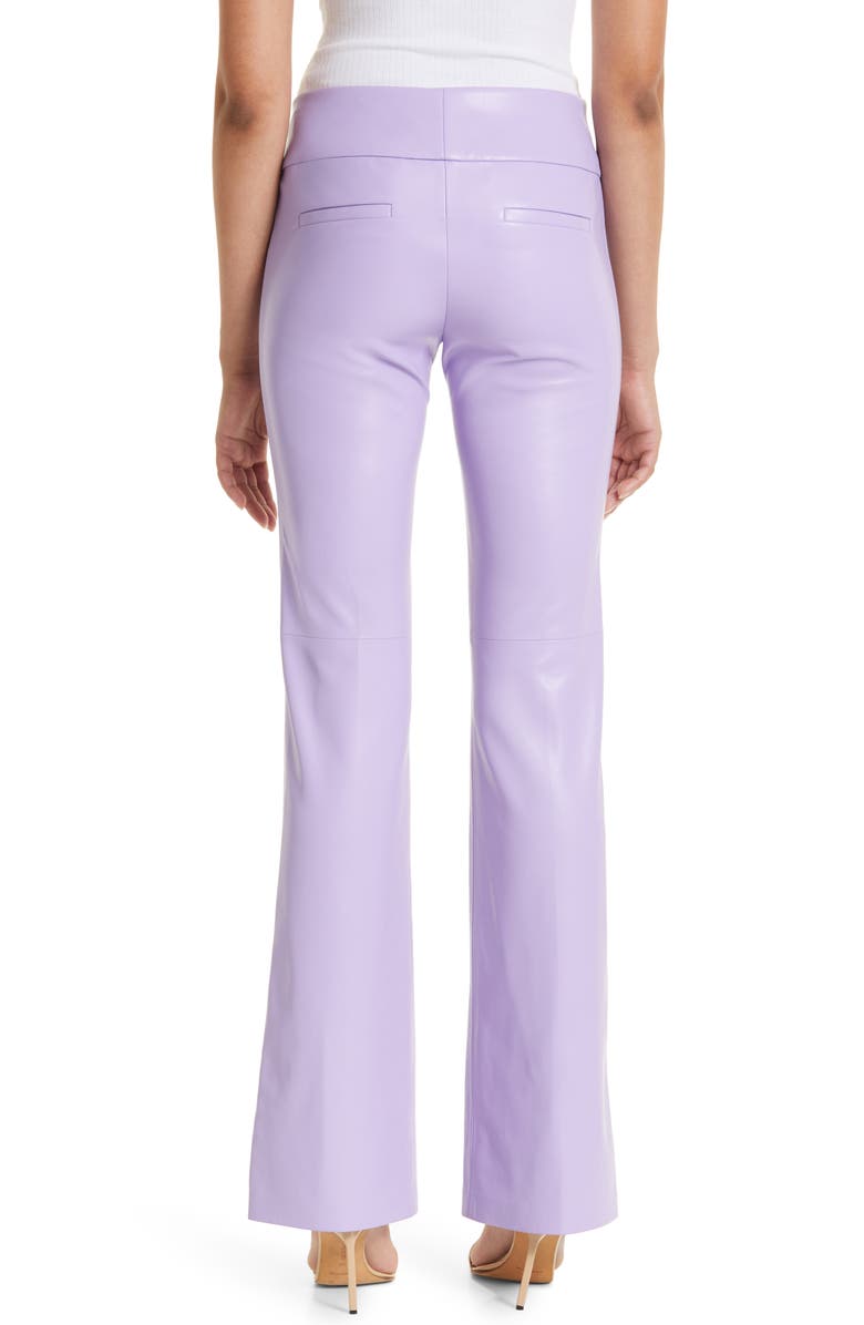 Alice + Olivia Olivia Faux Leather Bootcut Pants, Alternate, color,