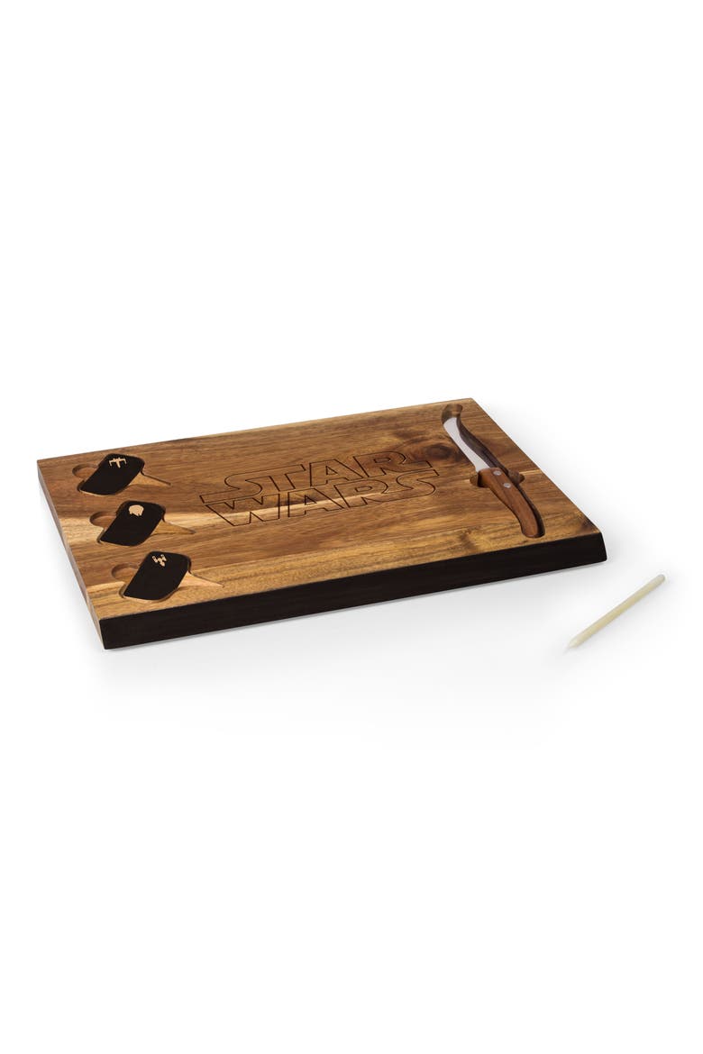 Star Wars™ Delio Cheese Board and Knife Set, Alternate, color, BROWN