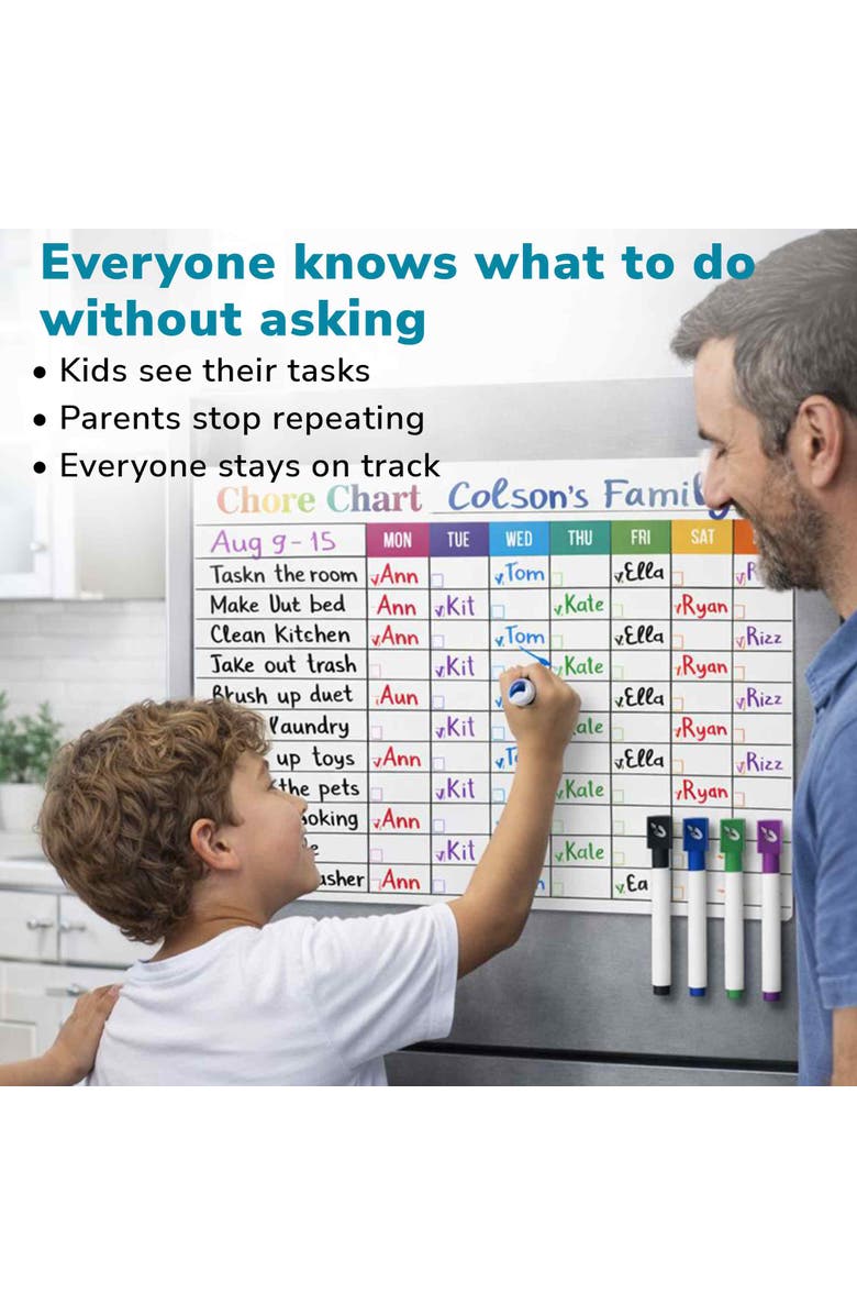Quokka Magnetic Chore Chart for Kids - Visual Responsibility and Behavior Board for Children, Toddlers, and Teens, Alternate, color, Chart Basic
