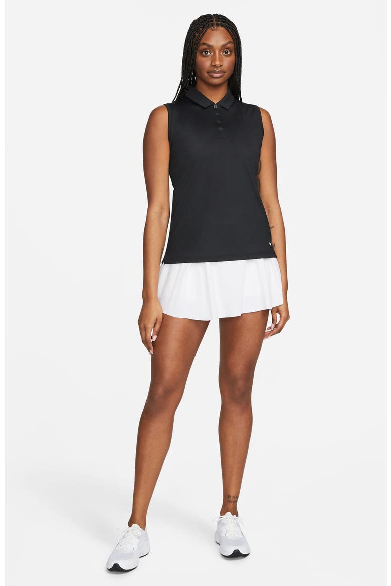 Court Victory Dri-FIT Semisheer Sleeveless Polo, Alternate, color, BLACK/WHITE