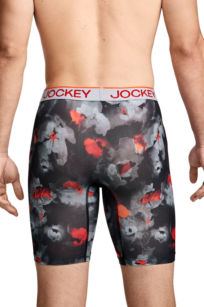 Men's Chafe Proof Pouch Microfiber 8.5" Long Leg Boxer Brief - 3 Pack, Alternate, color, Remembrance