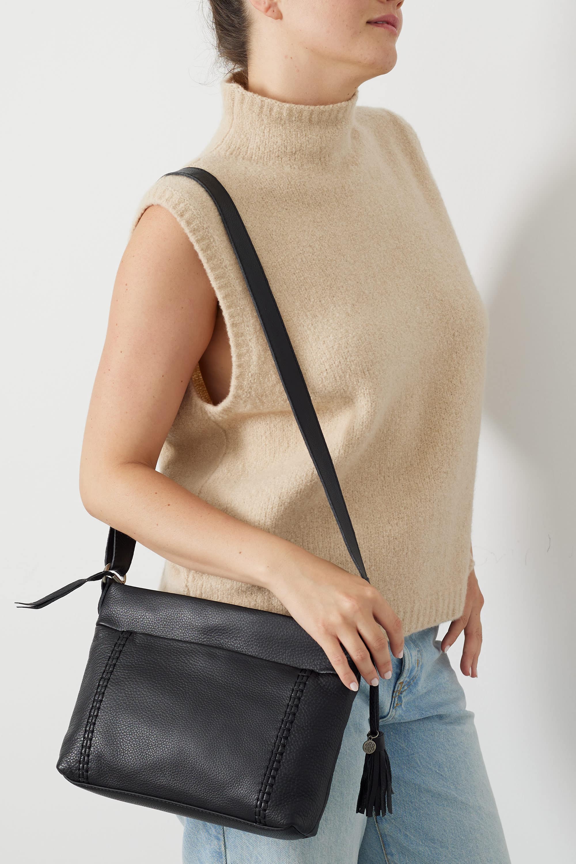 Melrose Crossbody Leather Bag, Alternate, color, Mushroom Suede