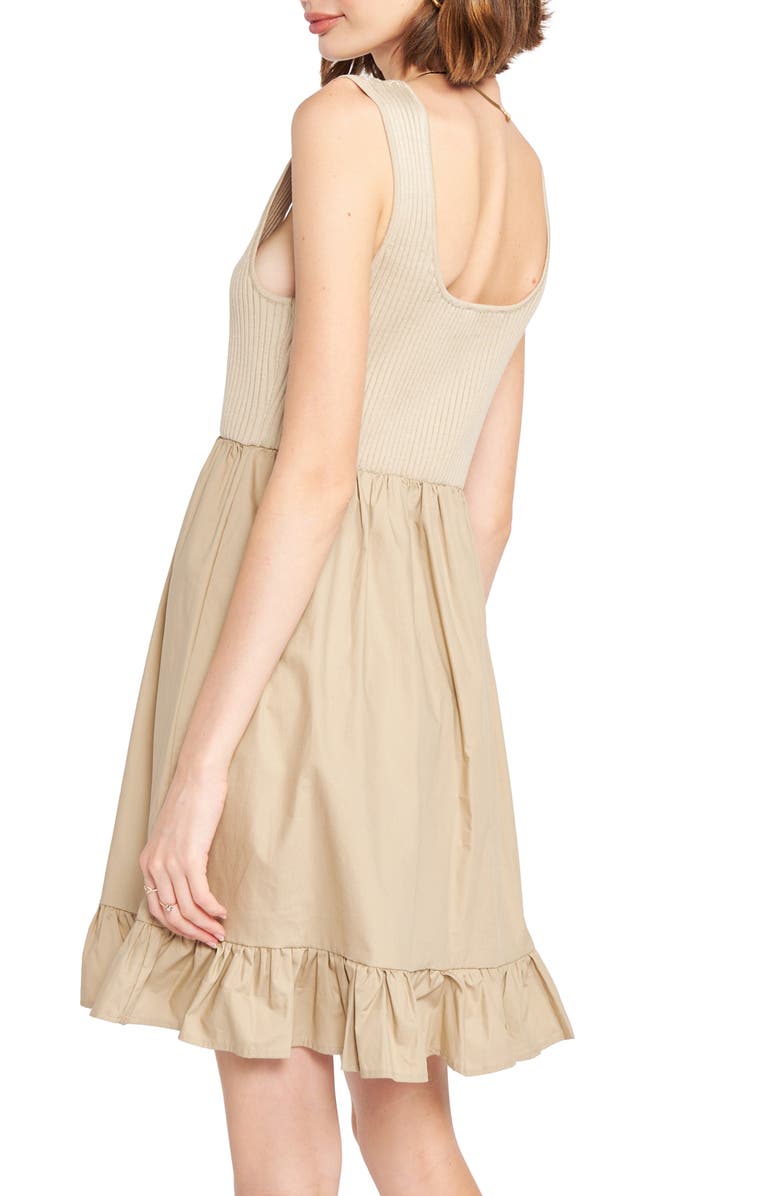 En Saison Winslow Mixed Media Scoop Neck Minidress, Alternate, color,