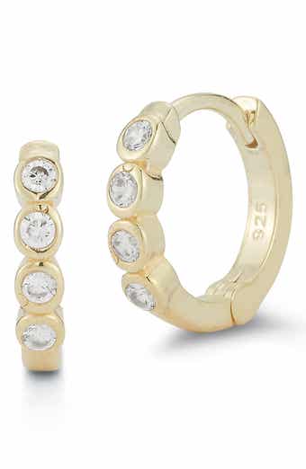 CZ Huggie Hoop Earrings
